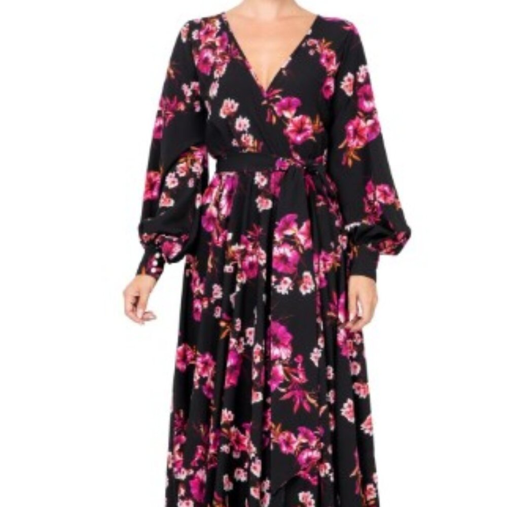 Meghan LA floral midi dress